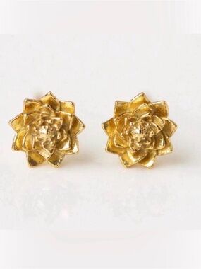 July Water Lily birth flower studs. Perfect for July birthdays coming up.